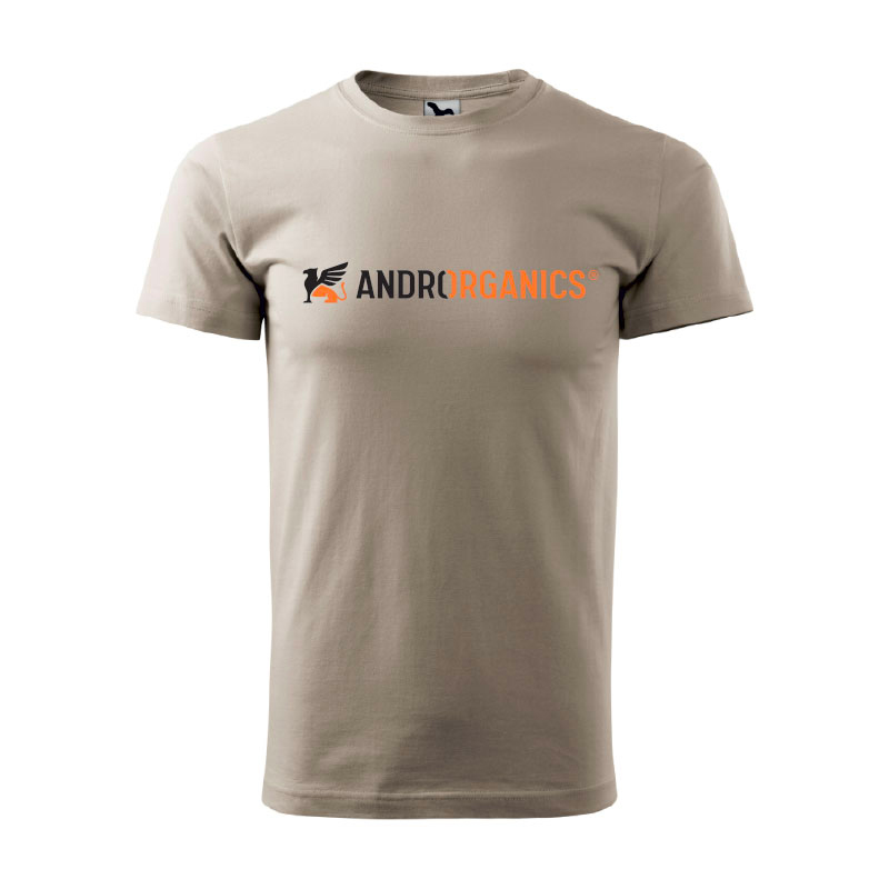 Androrganics® Herren-T-Shirt, Beige, Größe XL