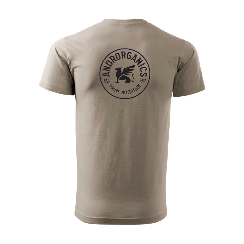 Androrganics® Herren-T-Shirt, Beige, Größe XL