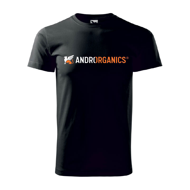 Androrganics® Herren-T-Shirt, Schwarz, Größe L