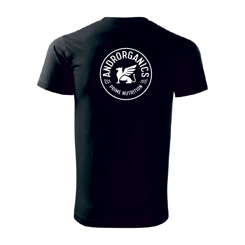 Androrganics® Herren-T-Shirt, Schwarz, Größe L